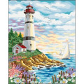 The lighthouse DIY wall art paint by numbers on framed canvas